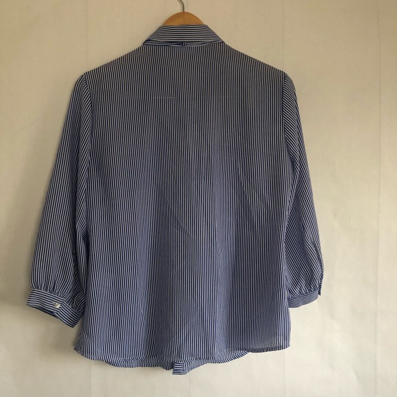 Striped Button Down Blouse - Picture 3 of 7